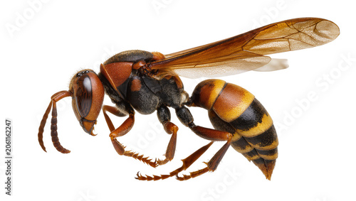 Obraz na plátně Asian Giant Hornet Vespa mandarinia insect macro detail
