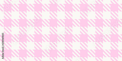 Light pink and white gingham plaid seamless pattern texture background
