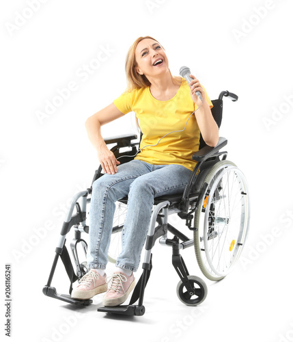 Mature woman in wheelchair ...