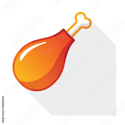 Flat orange and yellow paperclip icon