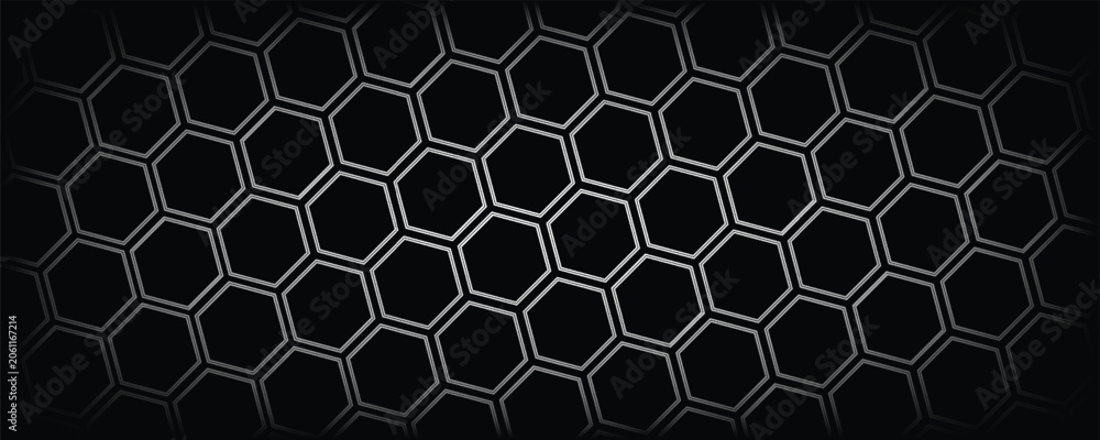 Fototapeta premium Dark metal diamond mesh grid background. Seamless vector illustration of black perforated steel grating sheet with rhombus holes for industrial technology and engineering design.