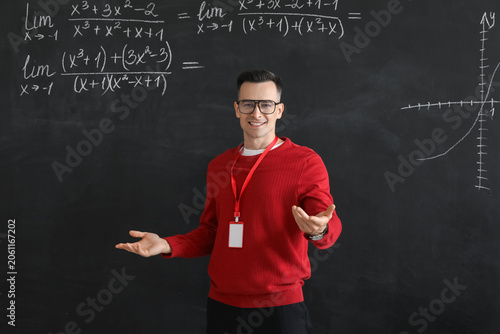 Male Math teacher conductin...