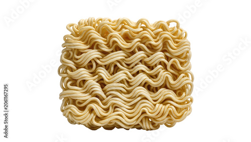 Fotografía Dried instant ramen noodles block
