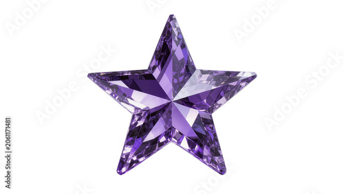 Принти на полотні Purple faceted star gem crystal