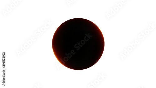 Photos Total solar eclipse, dark moon obscuring sun with corona glow