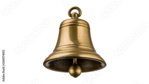Antique brass hand bell with clapper