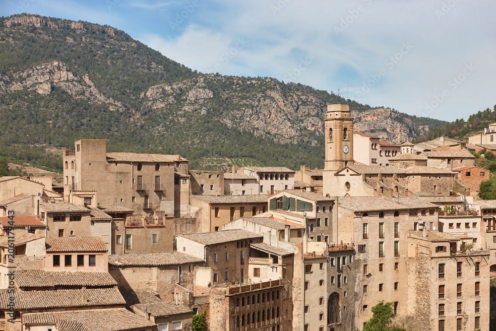 Naklejka premium Traditional priorat village of La Vilella Baixa. Tarragona, Catalonia, Spain