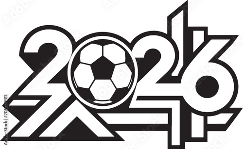 Denmark 2026 Soccer Celebration Emblem Nordic Inspired Geometric Football