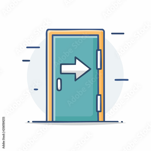 Door with Arrow Icon