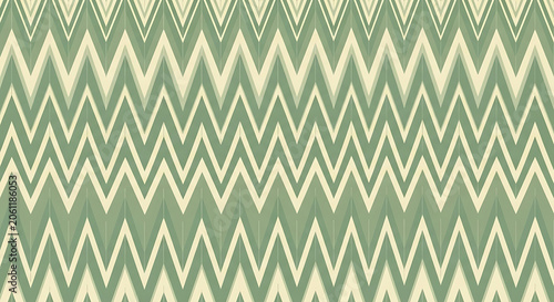Green and white zigzag pattern design.