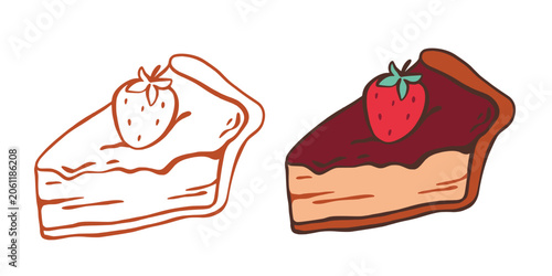 Tableau sur toile Slice of strawberry pie