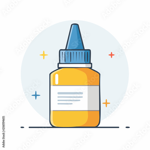Illustration of a bottle of glue