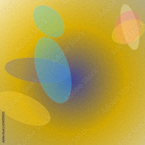 Fotografie Abstract background with overlapping translucent oval shapes