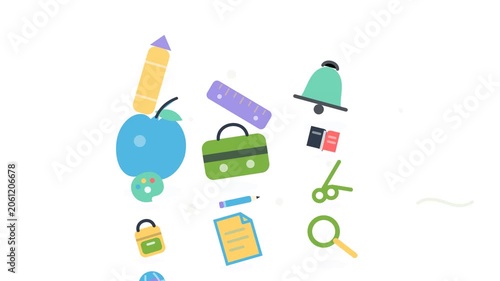 Back to School Scene 155 Art Class Preparation Teacher Tools Flat Animation