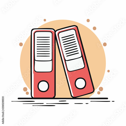 Two Red Ring Binders