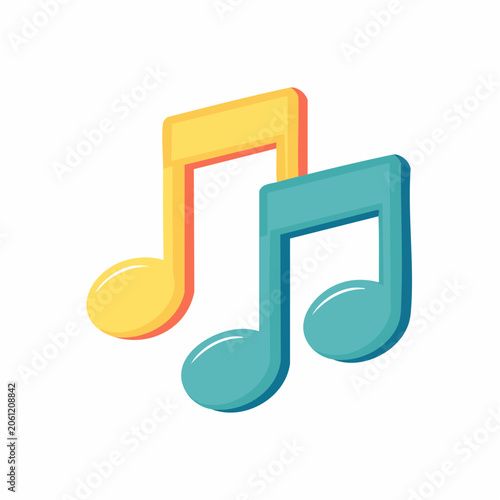 Two Musical Notes Icon