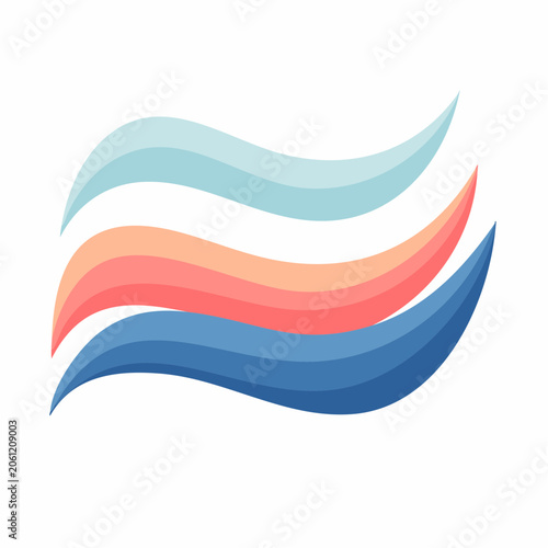 Abstract Wavy Lines Logo Design