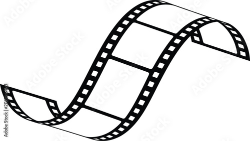 Schilderij op canvas Cinema Film Reel Strip with Blank Frames for Movie Media Vintage Photographic Ba