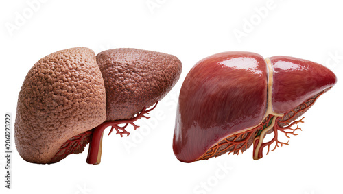 Tableau sur toile Human Liver Anatomy Models Comparison