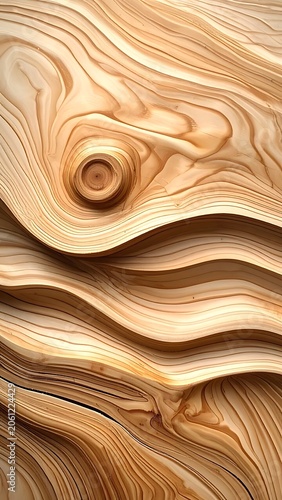 A wooden surface with a natural grain pattern and a knot