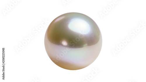 Foto Single lustrous pearl with soft iridescent sheen