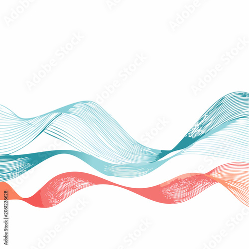 Abstract Wavy Lines Background