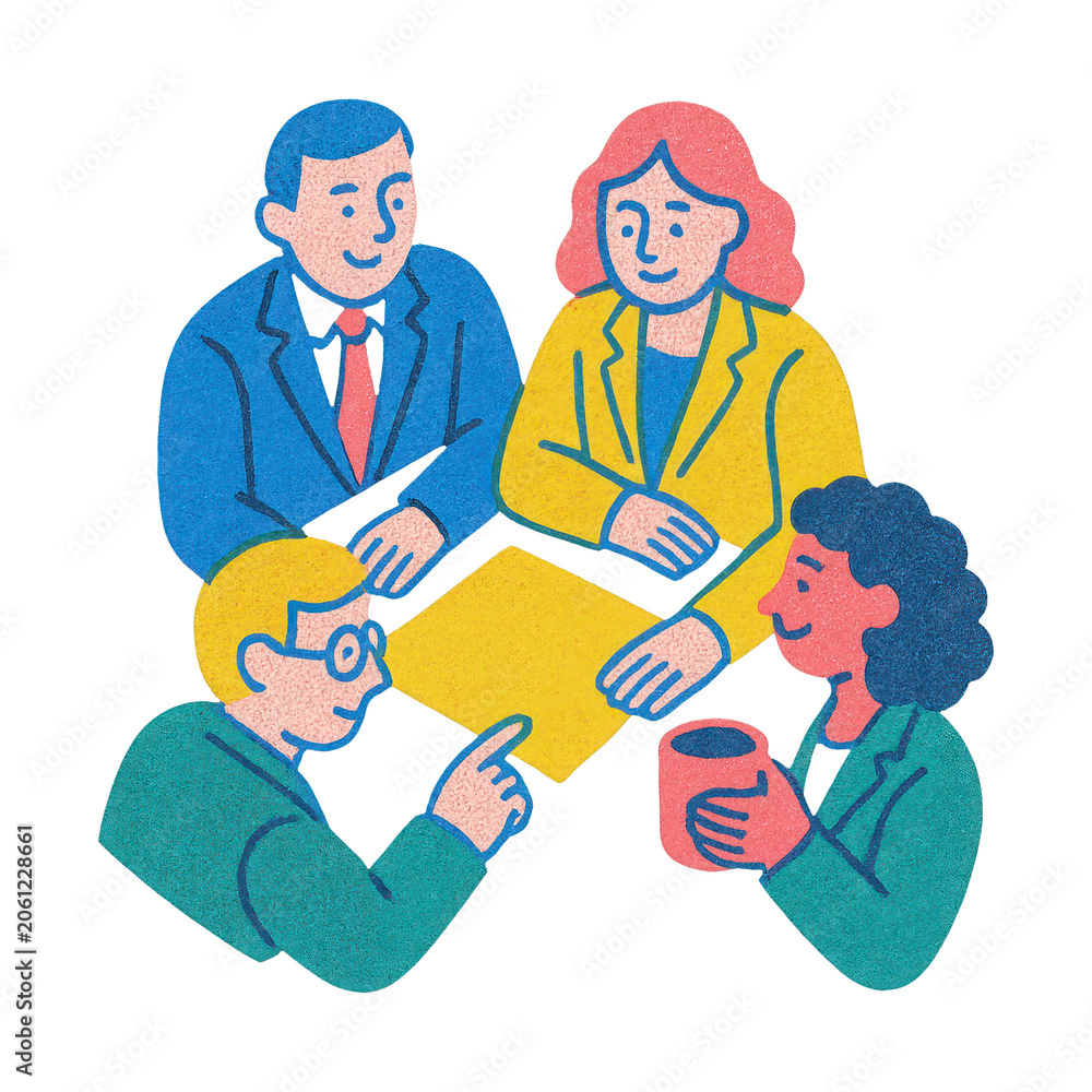 Fototapeta premium PNG Collaborative meeting with diverse team.