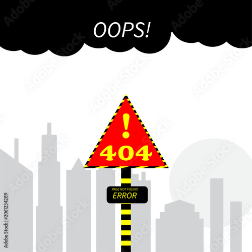 404 error oops design background black
