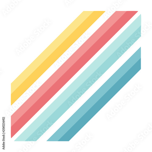 Diagonal striped ribbon pattern vector