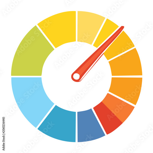 Flat color wheel with target design