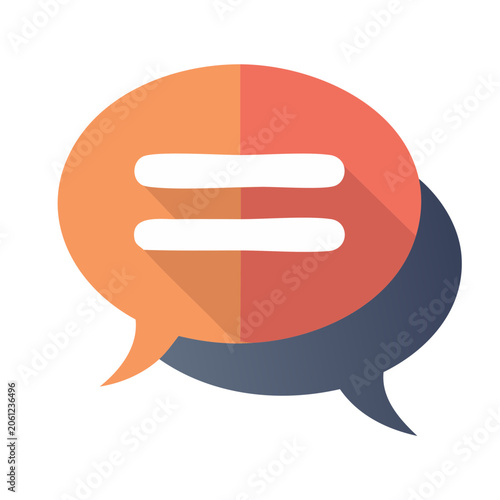 Flat design geometric fish icon