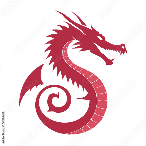 Red lightning bolt vector icon