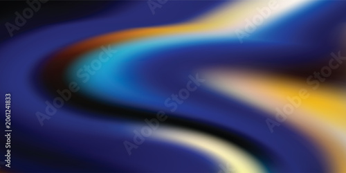 Abstract Blue and Gold Fluid Wave Background with Vibrant Gradient Flow. Modern creative trendy in vector EPS 10