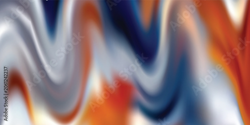 Abstract Blue and Orange Fluid Wave Background with Smooth Gradient Flow