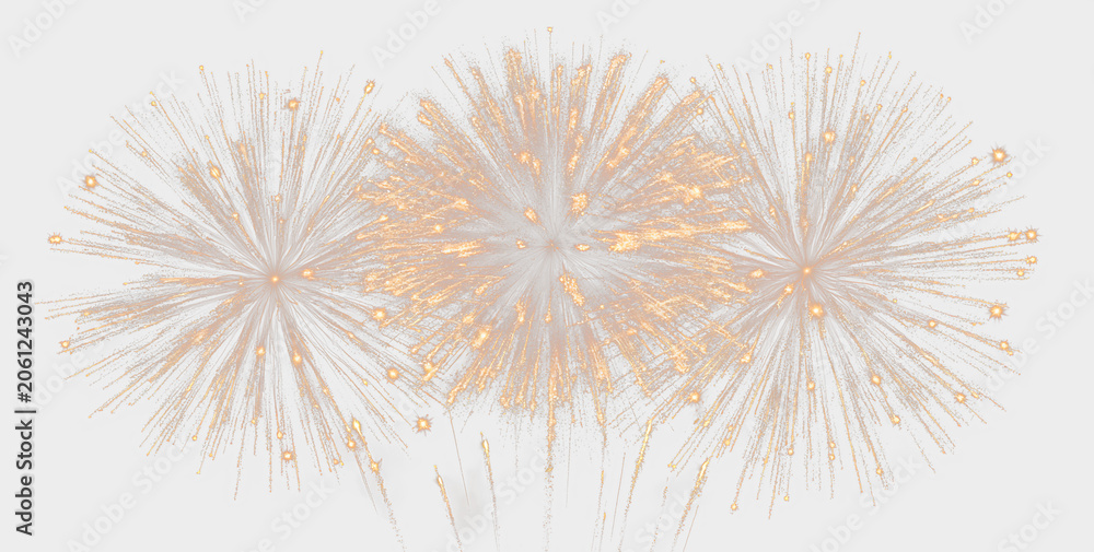 Naklejka premium Colorful Celebration Fireworks Effect Isolated PNG