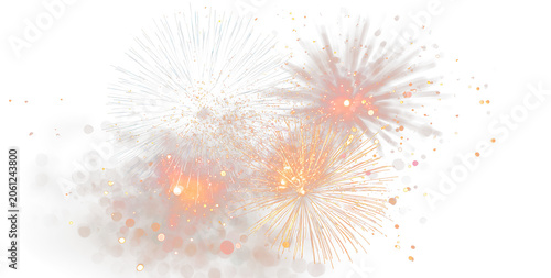 Glowing Fireworks Display for Festive Event Design PNG