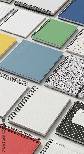 Colorful stacked books and glasses on desk.