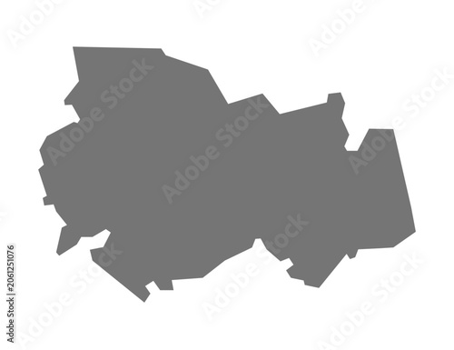 Foto Novosibirsk Oblast Professional Solid Gray Flat Vector Map Illustration