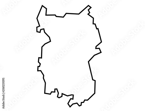 Foto Omsk Oblast Professional Minimalist Black Outline Vector Map