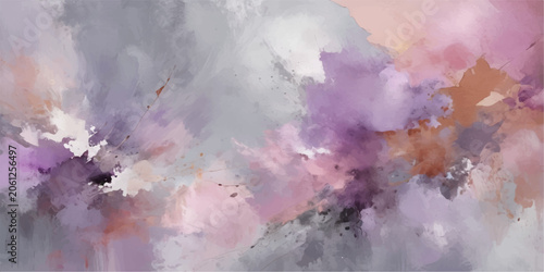 Bild auf Leinwand Abstract watercolor sky background with clouds, mist and fog, blue night sky wit