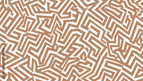 Konstfotografi Intricate geometric maze pattern on a tiled floor seen from a low angle
