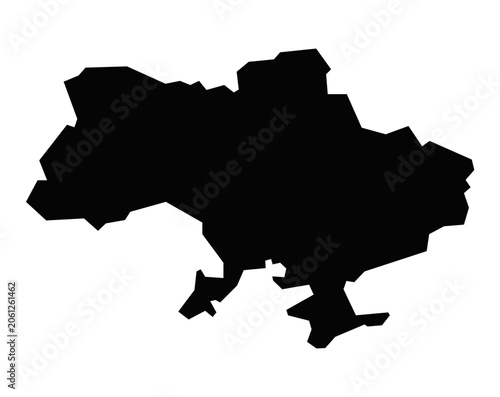 Zaporizhzhia Oblast: Professional Solid Black Flat Vector Map Illustration