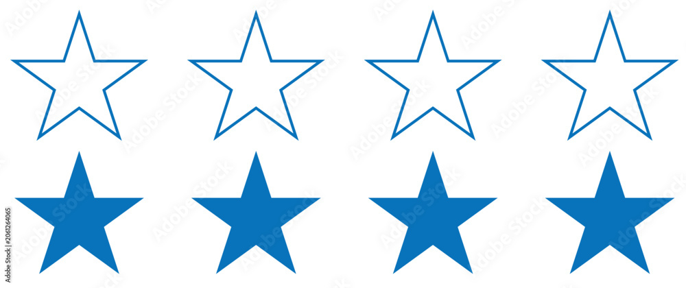 Obraz premium Stars icon collection. Different star shapes. Black stars icon set.