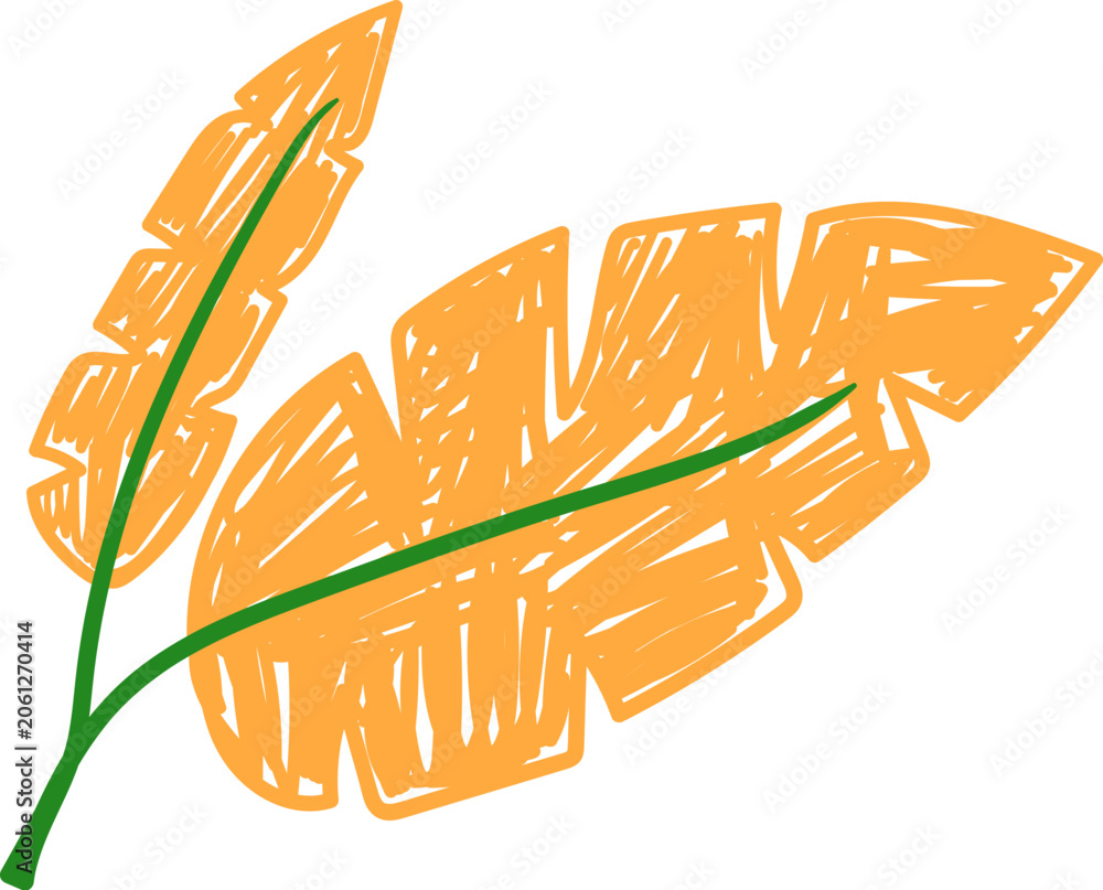 Obraz premium Wheat Ear Sketched Crayon Style