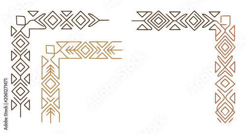 native american beadwork border geometric diamond bands