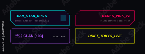 Canvas-taulu Clan ranking and team statistics panels for futuristic multiplayer game display
