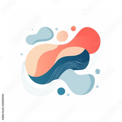 Flat weather icon set with cloud and lightning