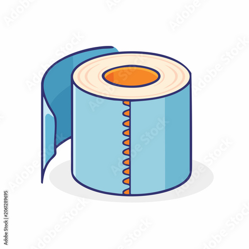 Illustration of a roll of toilet paper
