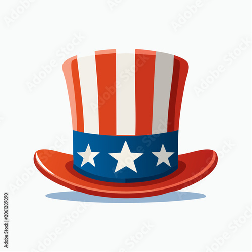 Uncle Sam Hat with Stars and Stripes