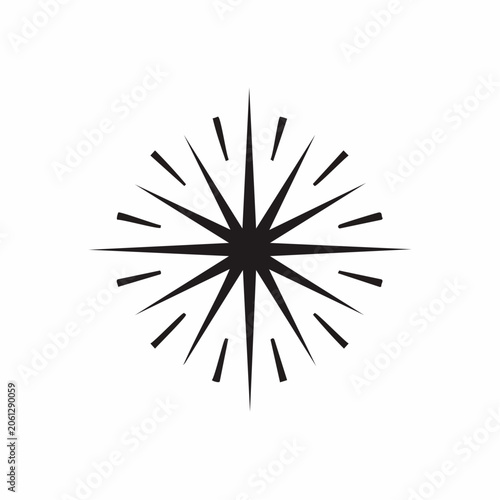 Black Starburst Graphic Element